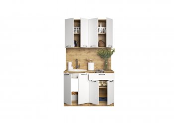 КУхонный гарнитур Валерия 1200 мм вотан/белый(Сурская) в Артёмовском - artyomovskij.mebel-e96.ru