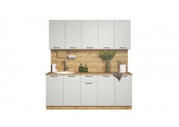 КУхонный гарнитур Валерия 2000 мм вотан/серый (Сурская) в Артёмовском - artyomovskij.mebel-e96.ru