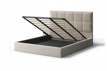 Кровать с ПМ Велла велюр Бренди лайт 03 (бежевый) (МЛК) в Артёмовском - artyomovskij.mebel-e96.ru