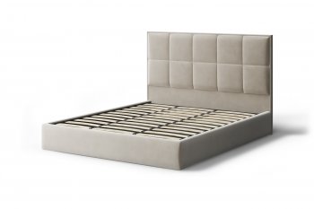 Кровать с ПМ Велла велюр Бренди лайт 03 (бежевый) (МЛК) в Артёмовском - artyomovskij.mebel-e96.ru