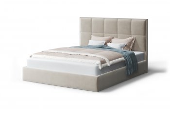 Кровать с ПМ Велла велюр Бренди лайт 03 (бежевый) (МЛК) в Артёмовском - artyomovskij.mebel-e96.ru