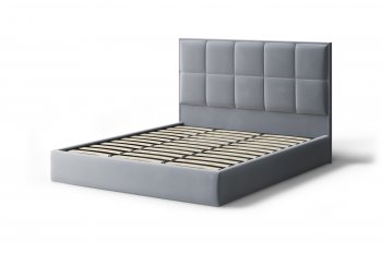 Кровать с ПМ Велла велюр NEO 25 (серый) (МЛК) в Артёмовском - artyomovskij.mebel-e96.ru
