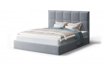 Кровать с ПМ Велла велюр NEO 25 (серый) (МЛК) в Артёмовском - artyomovskij.mebel-e96.ru