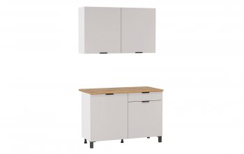 Кухонный гарнитур 1200 мм Венера кашемир ЛДСП (Олмеко) в Артёмовском - artyomovskij.mebel-e96.ru