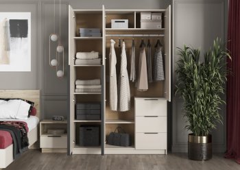 Шкаф 1350 мм Вентуро ШК-002 (Стиль) в Артёмовском - artyomovskij.mebel-e96.ru