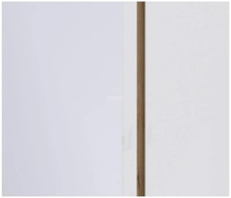 Шкаф 1550 мм 3-х дверный с зеркалом Веста СБ-2258 (Дуб Бунратти/Белый глянец) (СП) в Артёмовском - artyomovskij.mebel-e96.ru