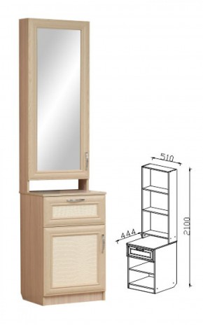 ВИП-6 шкаф комбинированный с зеркалом Визит-16 в Артёмовском - artyomovskij.mebel-e96.ru