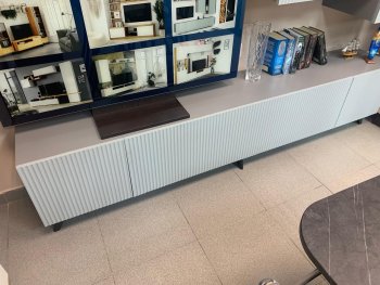 Стенка Сканди МДФ НМ-001 грин грей софт (Стиль) в Артёмовском - artyomovskij.mebel-e96.ru