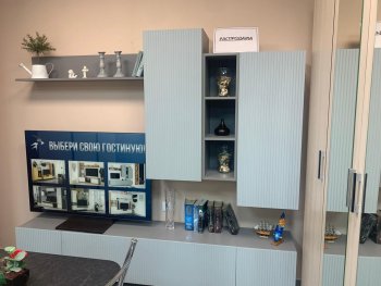 Стенка Сканди МДФ НМ-001 грин грей софт (Стиль) в Артёмовском - artyomovskij.mebel-e96.ru