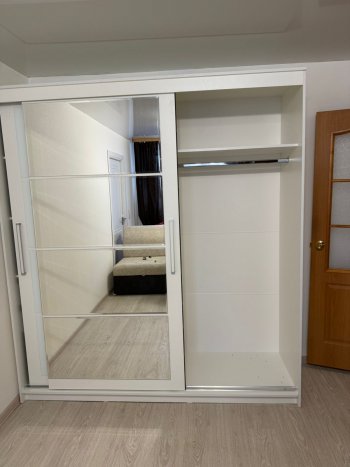 Шкаф-купе Крафт-6 белый ясень 2000 мм (БТС) в Артёмовском - artyomovskij.mebel-e96.ru