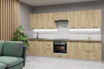 Кухонный гарнитур Янтарь 3000 мм (Герда) в Артёмовском - artyomovskij.mebel-e96.ru