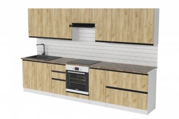 Кухонный гарнитур Янтарь экстра 3000 мм (Герда) в Артёмовском - artyomovskij.mebel-e96.ru