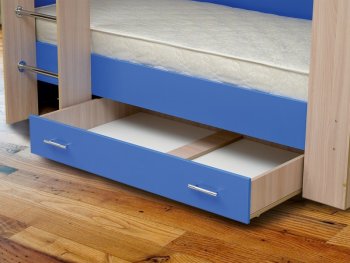 Кровать детская двухъярусная Юниор-6 с ящиком (Матрица) в Артёмовском - artyomovskij.mebel-e96.ru